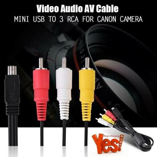 Kabel AV (Audio Video) Kamera Canon G15 550D 600D 650D 700D SX700 Terlaris