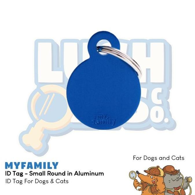 

TERBARU - MyFamily ID Tag - Small Round in Aluminum | Personalized Cat Dog Tag