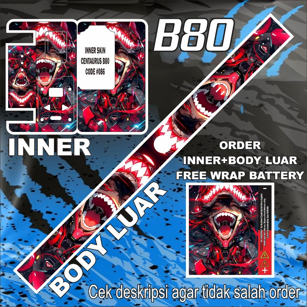 

Premium Cut - Stiker B80 86 Garskin Stiker / Case Custom Terlaris 2PCS/ Fullbody