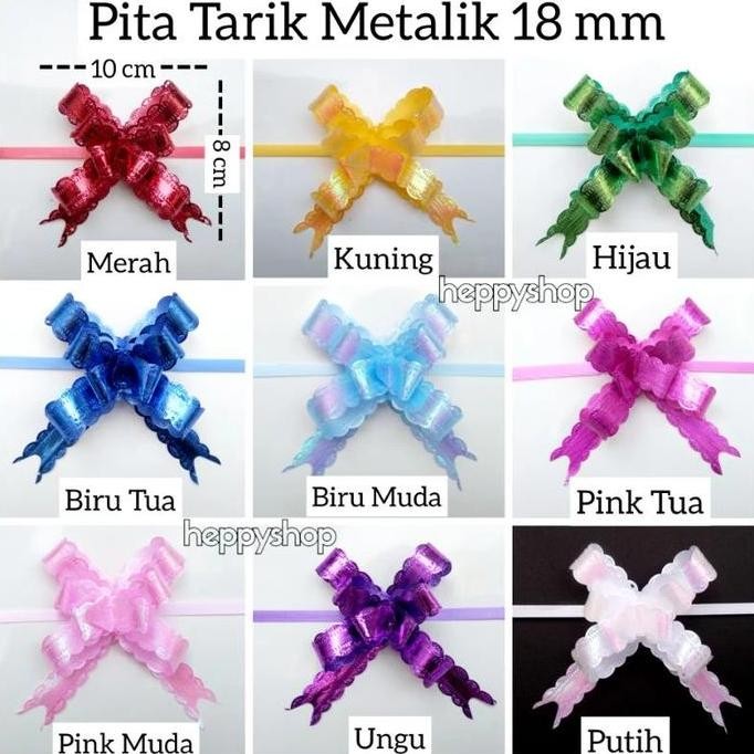 

hanya disini] Pita Tarik Metalik 18 mm, Pita Serut