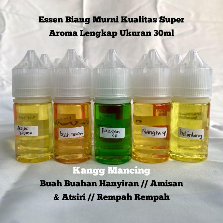 Essen Biang 100% Murni Aroma Lengkap Buah Buahan Hanyiran Amisan Atsiri Ukuran 30ml Aroma Tajam dan 