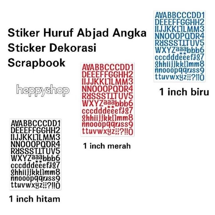 Buruan beli] StikerHurufAbjadAngkaSticker Dekorasi Scrapbook