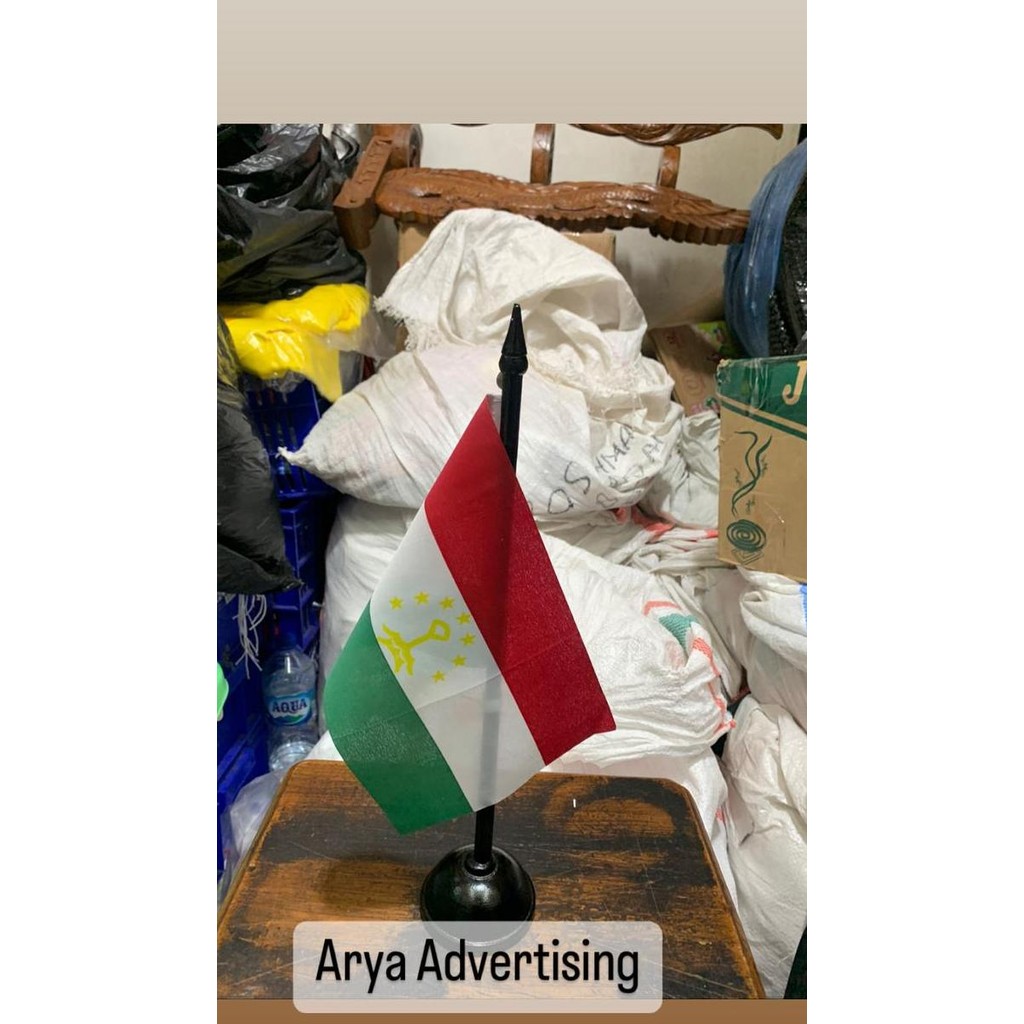 

Bendera negara TAJIKISTAN+tiang kayu meja murah