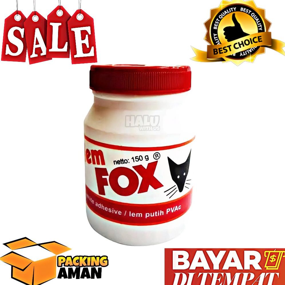 

Readyy!! (BISA COD) PROMO 1 Pcs Lem Fox / LEM KAYU KERTAS FOX PUTIH WHITE ADHESIVE - UK 150 GRAM BAHAN SLIM MURAH