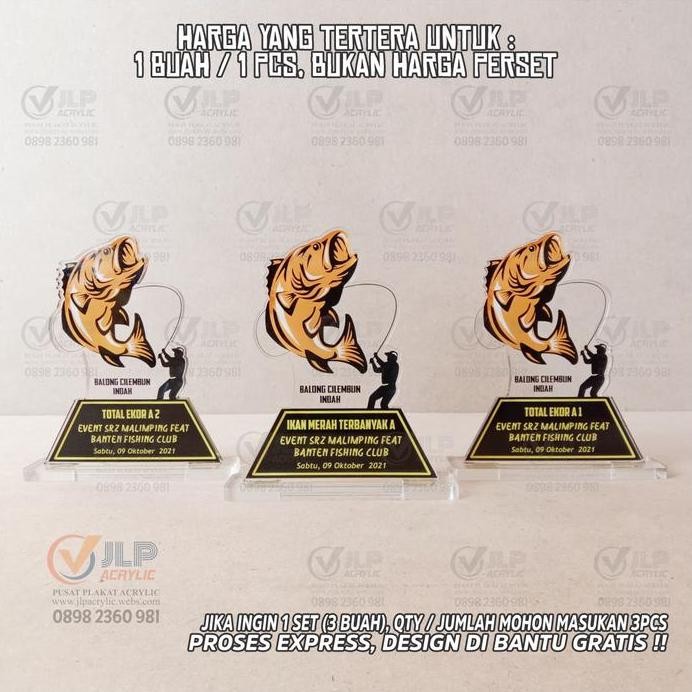 Baru Piala Mancing, Trophy Mancing, Tropy Mancing, Tropi Mancing 20X10 J01