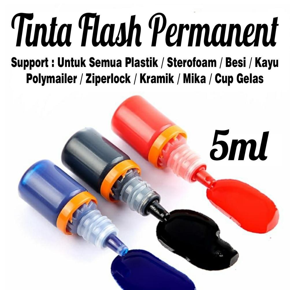 

Readyy!! Tinta Stempel Permanent Waterproof 5ml
