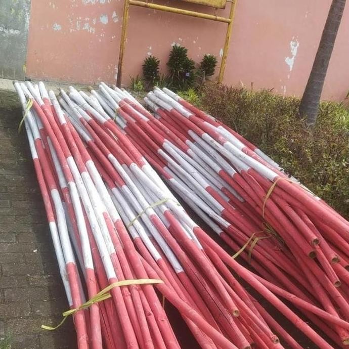 Bambu Tiang Bendera Umbul-umbul Merah Putih Tongkat Bambu Tiang Bambu