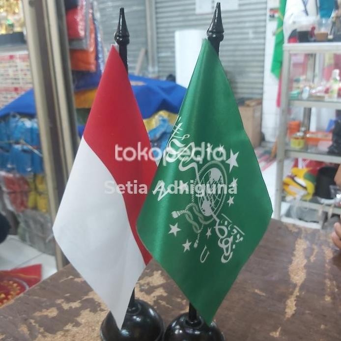 ready  Bendera Meja NU Dan Merah Putih