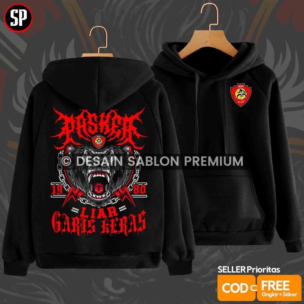 DF230>> Jaket Hoodie IKSPI KERA SAKTI PASKER LIAR GARIS KERAS - Free Stiker / Kaos IKSPI Pilar Madiu