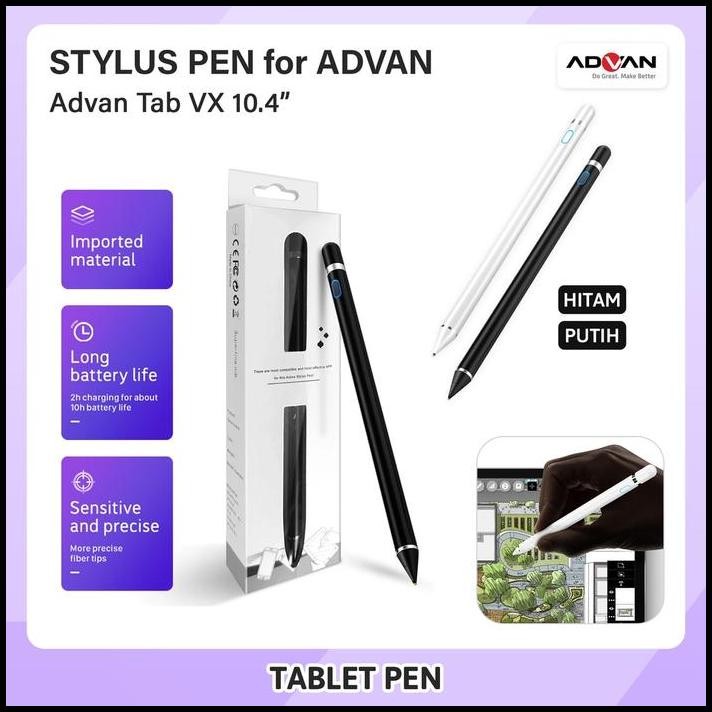 Advan Tab VX 10.4 inch Tiger T618 Stylus Pen Tablet Pencil Drawing S Pen Android iOs Pensil Gambar T