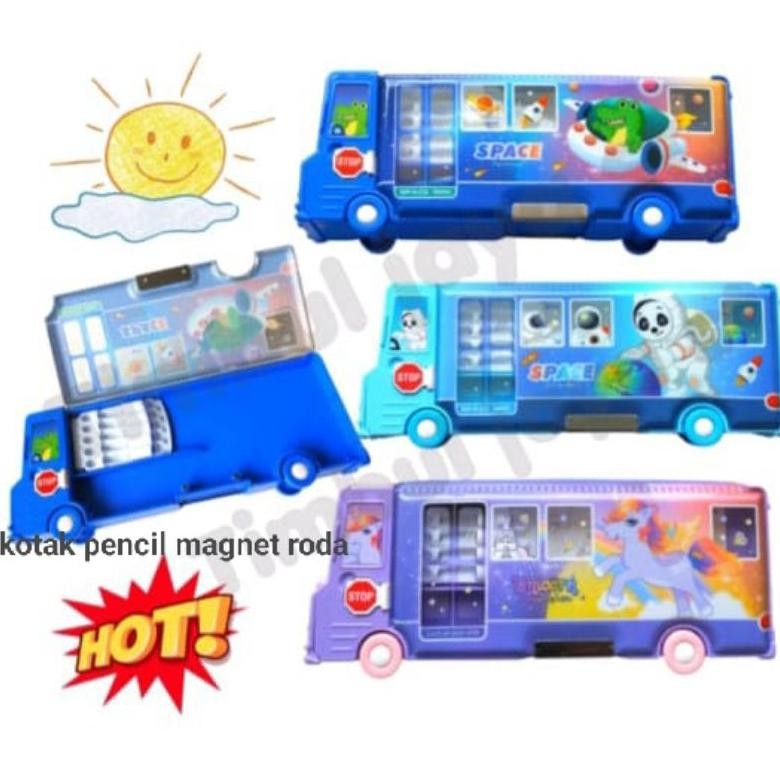 

Readyy!! kotak pensil roda/ kotak pencil karakter roda/kotak pensil magnet roda