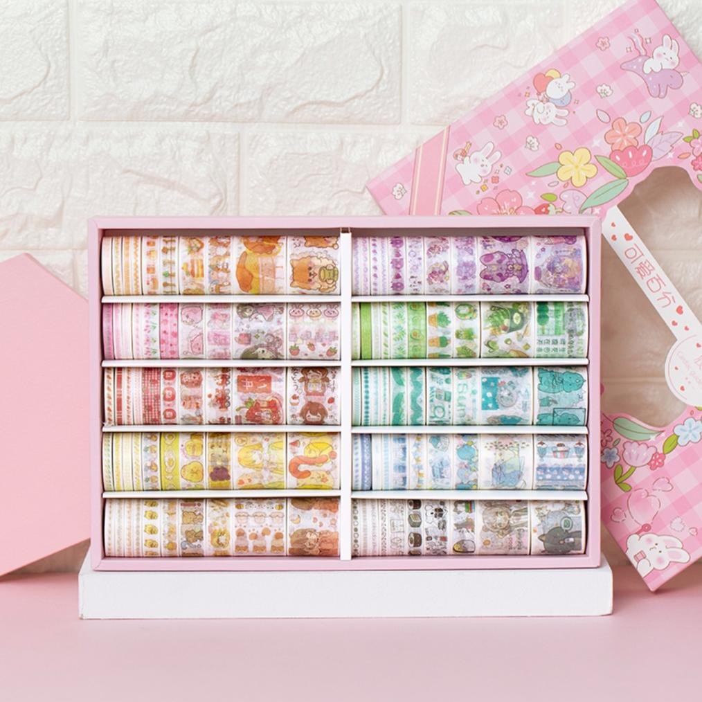 

Readyy!! [SALE] 1 KOTAK WASHI TAPE ISI 100 PCS