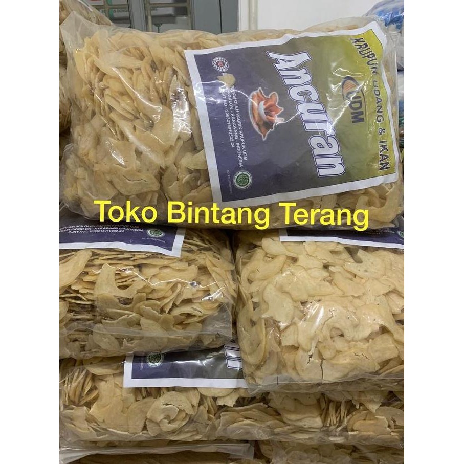 

Kerupuk / Krupuk Udang Ikan Rwm Walet Ancuran Per 1 Bal /Ball 5 Kg Dus #Gratisongkir