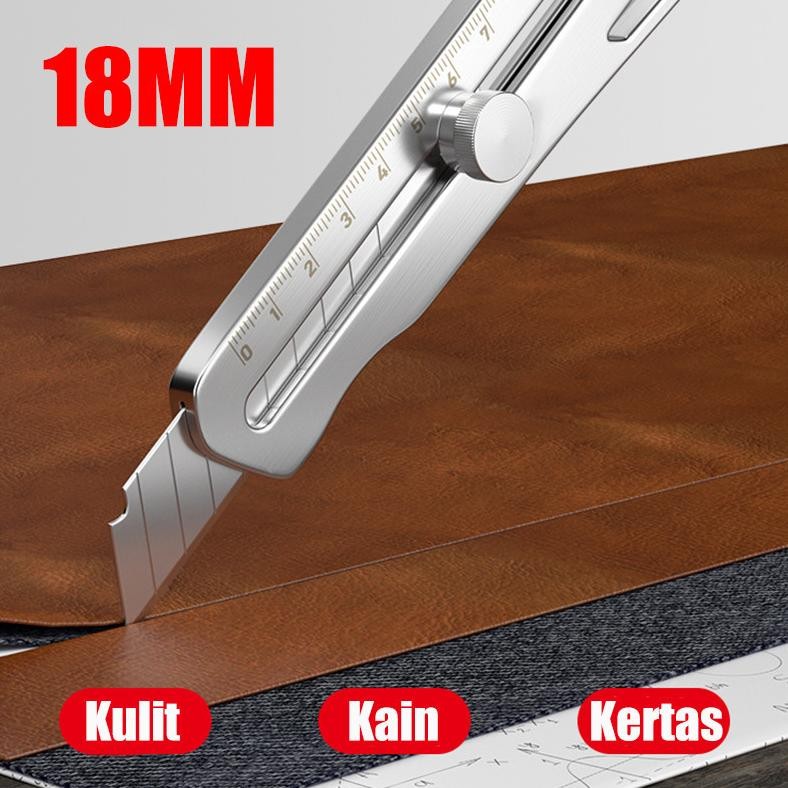 

Readyy!! Cutter Pisau 18mm Cutter Besi Stainless Besar 10pc Pisau Set Cutter Pisau Pemotong Kertas