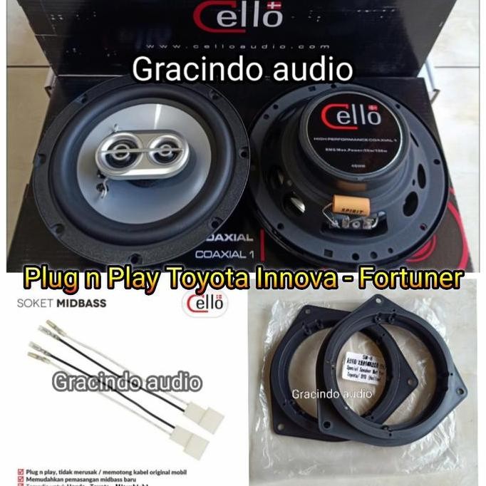 Speaker pintu Coaxial Cello 3way PNP OEM Toyota Innova Fortuner 16-Now