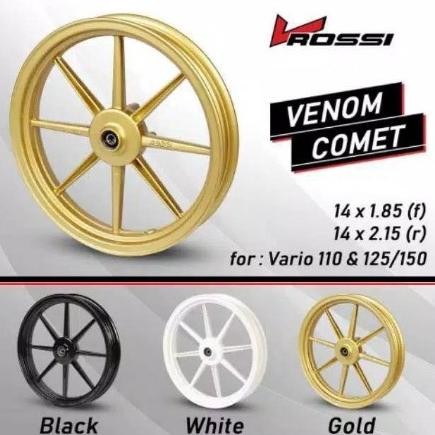 Terlaris Velg V-Rossi Venom Comet Ring 14 Mio Vario Beat Scoopy Genio Vario125/150 Mio M3