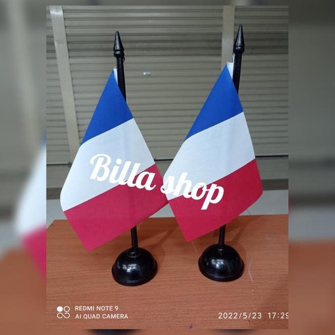 

New Bendera Meja PERANCIS + tiang kayu