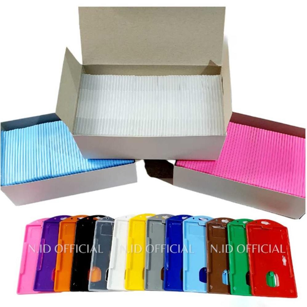 Hot Sale ID Card Casing / Case / Holder / Frame / Dompet Tempat Name Tag Plastik Satu Sisi Kartu E-t