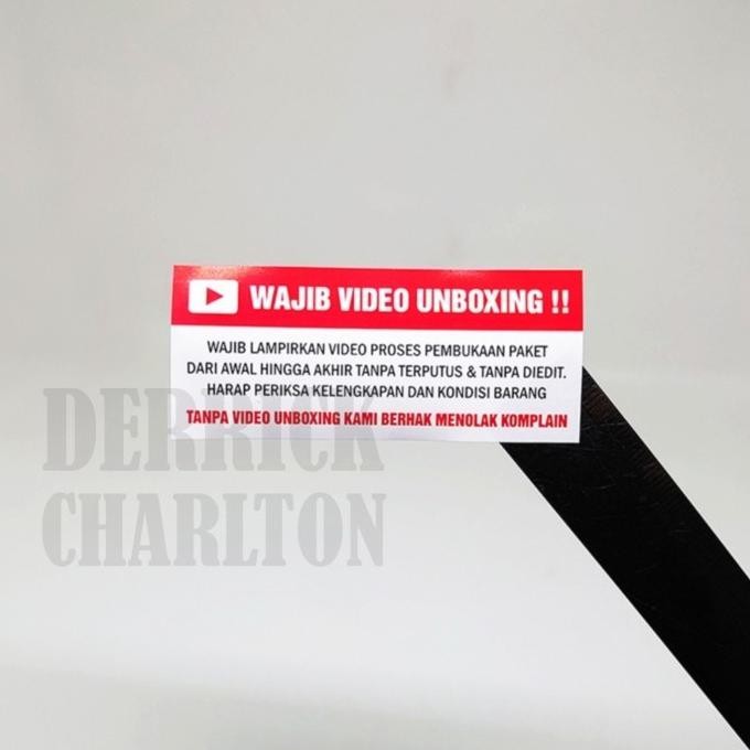 

Terbaru - Sticker Label Wajib Video Unboxing Olshop 7 x 3 cm (1 roll/ 1.000 pcs) !