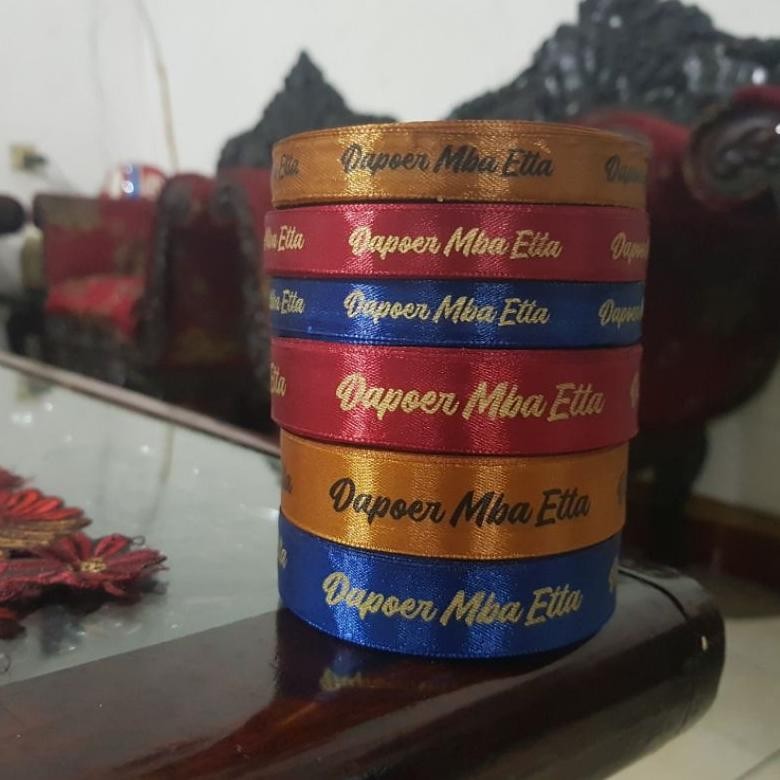 

Limited - Label Baju/Label Hijab/ Pita Tali, Bahan Satin, Ukuran 1,3cm, 2cm, 2.5cm, 4cm (GRATIS DESAIN)