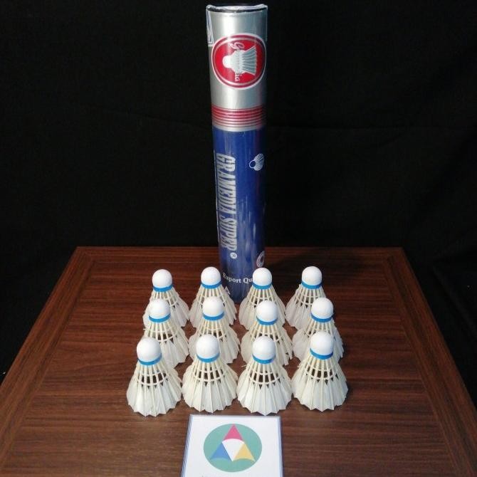 Kok Gramedia Super BIRU Shuttlecock Raket Badminton Bulu Tajam Runcing