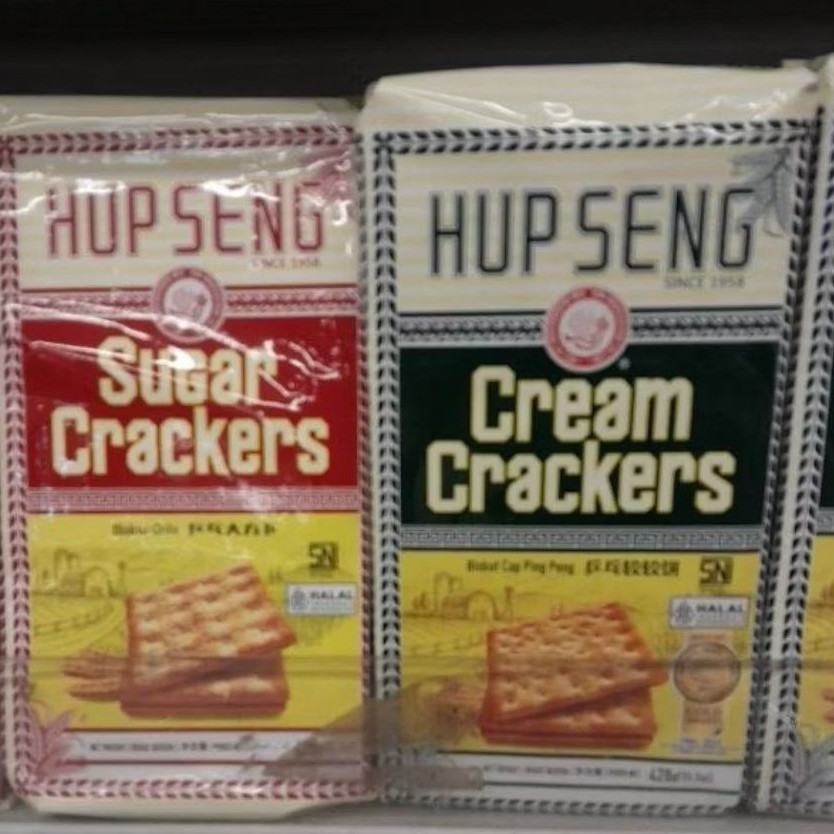 

Hup Seng SUGAR Crackers Biskuit Gula MANIS / CREAM CRACKERS ASIN 428gr.
