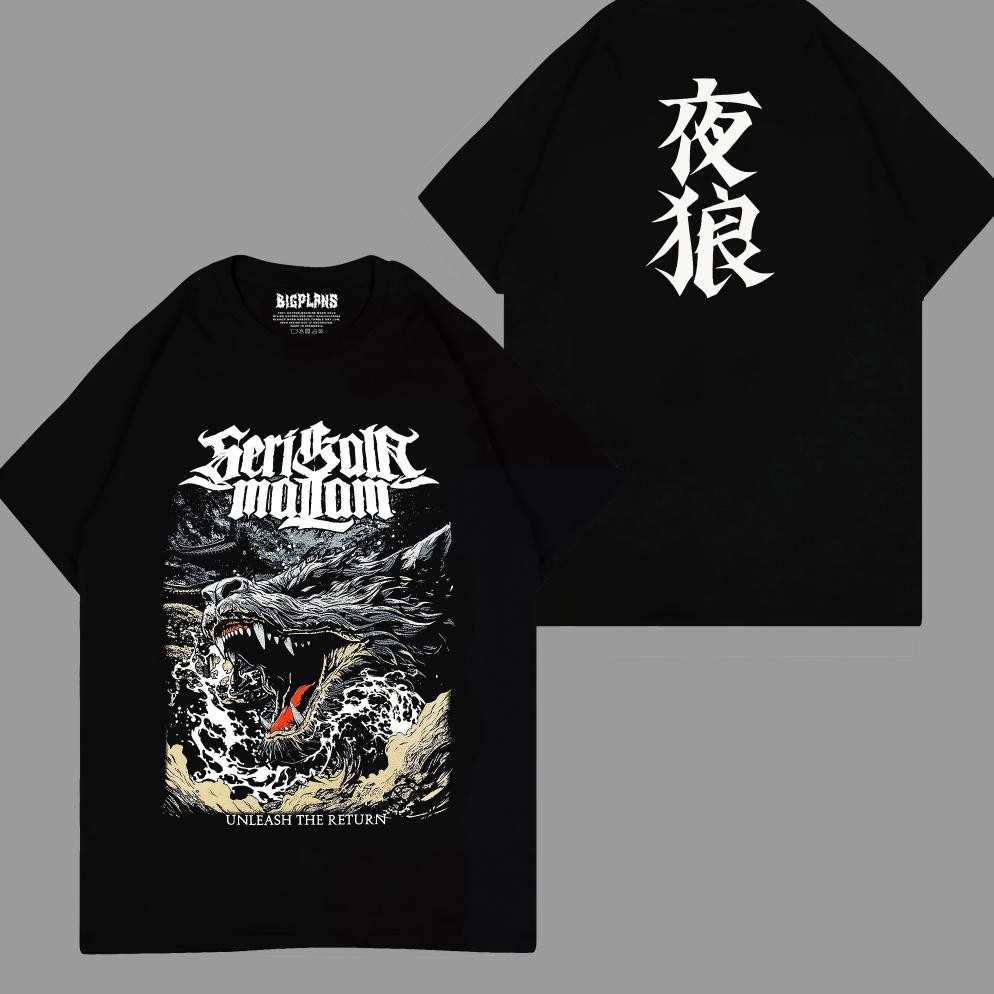 Promo Serigala Malam Unleash The Return Kaos Serigala Malam Band Metal Hardcore Punk