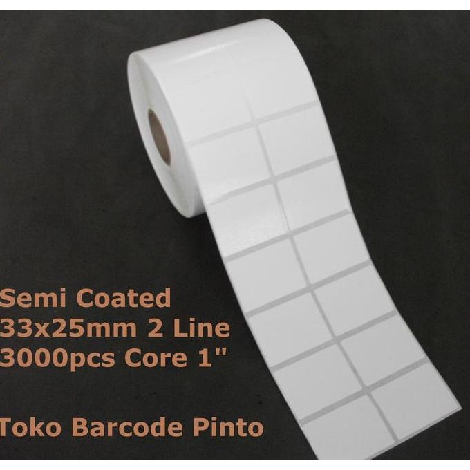 

Baru Label Semicoated 33X25Mm 2 Line - 3000Pcs Gap 3Mm Core 1 Inch