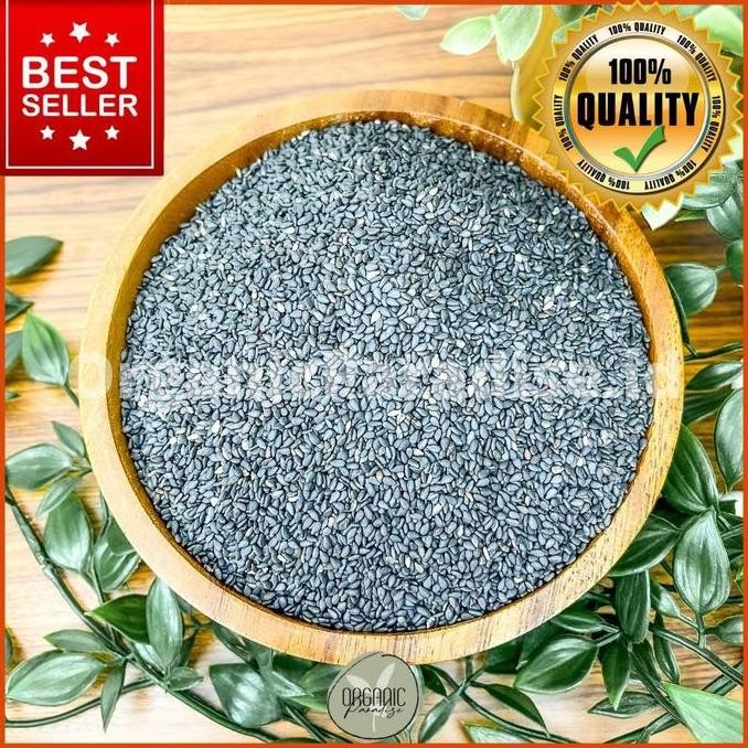 

Black Sesame Seeds 1 Kg Light Roasted / Wijen Hitam Panggang 1 Kg Organic Paradise #Gratisongkir