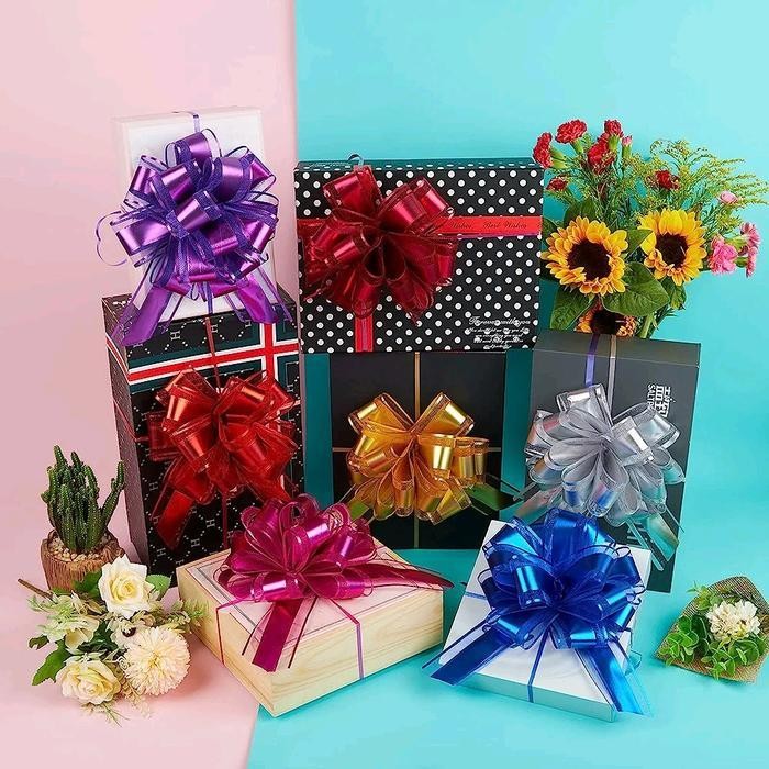 

Gede Banget Pita Pom 65Mm Panjang 180Cm Diameter 25Cm Pompom Organdi Salju Kado