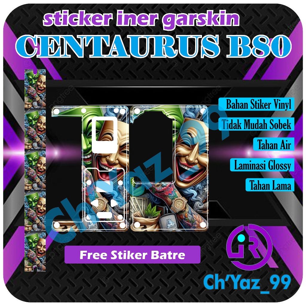 

Chyaz99 B80 Iner Glossy Laminasi 2 Garskin/Stiker Case Bisa Custom Motif - 2Pcs