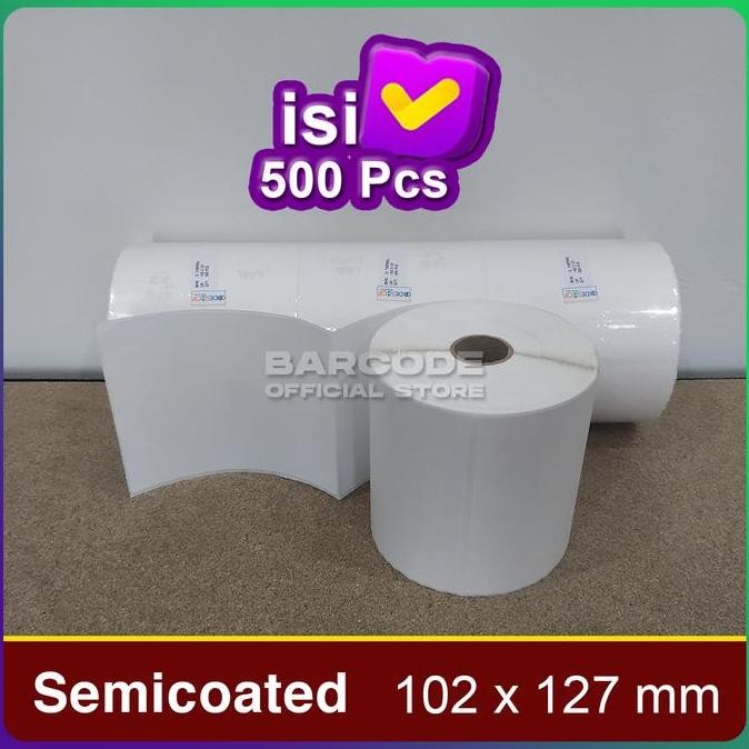 

Baru Label Sticker Semicoated 102X127Mm (4X5 Inch) - Isi 500 Pcs Core 1