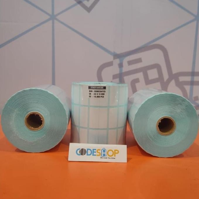 

Baru Label Stiker Semicoated 33X15Mm - 3 Line Isi 10.000 Pcs Core 1