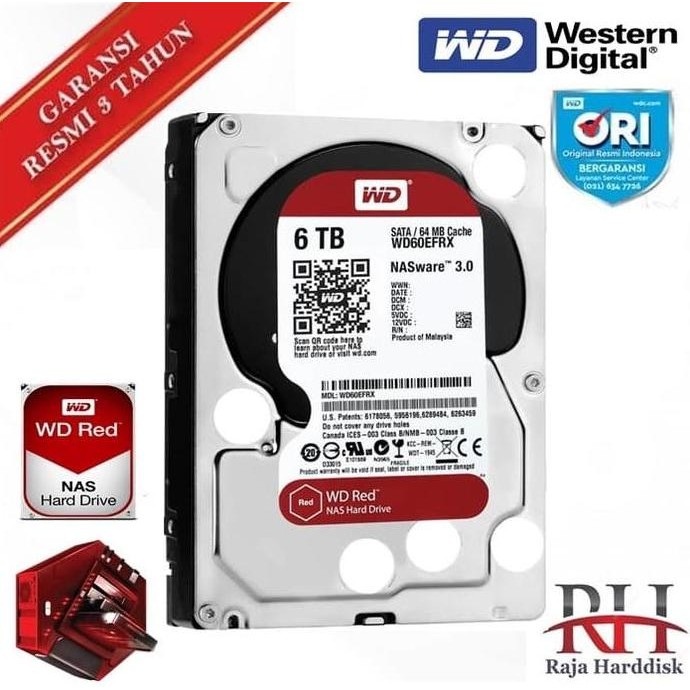 TERLARIS - WD NAS 6TB RED WD60EFRX