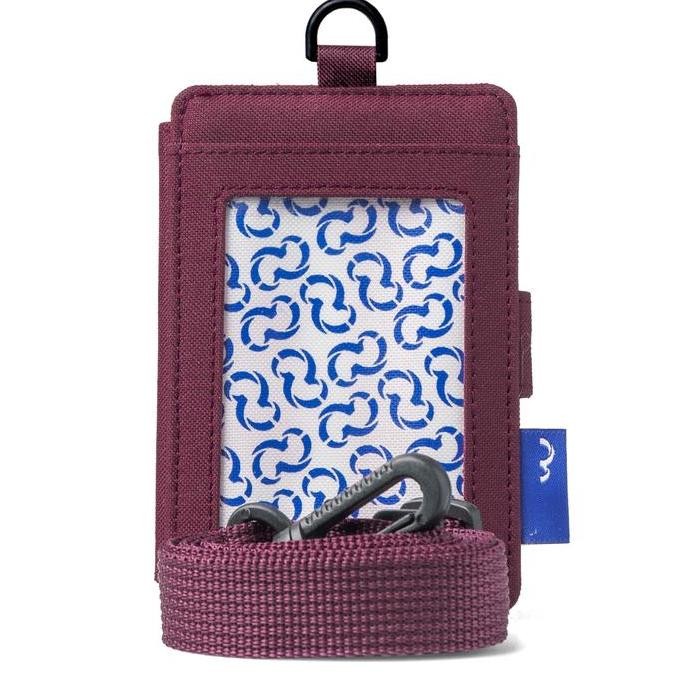

Wallts Pebble Maroon - Lanyard Name Tag ID Card Kantor Unisex Pria Wanita Kartu Dompet Cowok