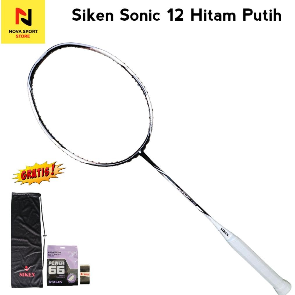 Siken Raket Badminton Sonic 12 Hitam Putih