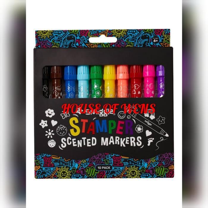 

Smiggle Stamper Scented Marker Pack X10 Original Original Dan Terpercaya