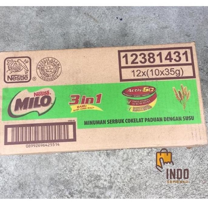 

terbaru milo 3 in 1 sachet 120x34g - susu coklat praktis shopee