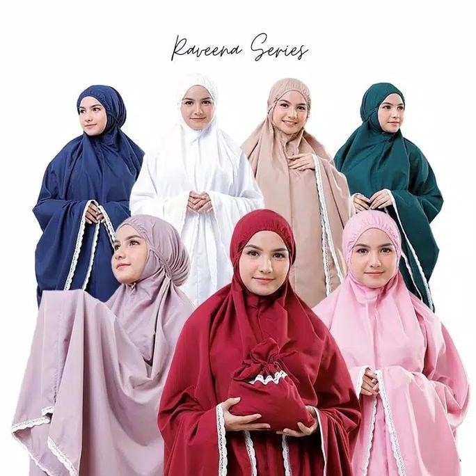 Asli Mukena Traveling Ravena Tasik - Mukena Mikro Renda Tas Serut Perlengkapan Sholat Wanita