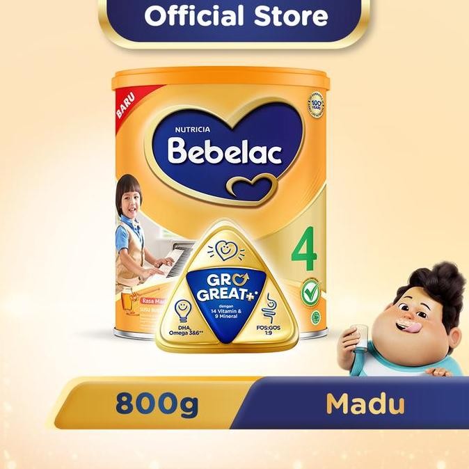 

terbaru bebelac 4 madu 800gr susu bubuk anak usia 3 tahun keatas