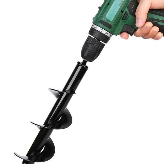 Medium Mata Bor 30 cm diameter 8 cm Penggali Lubang untuk Tanah Kebun