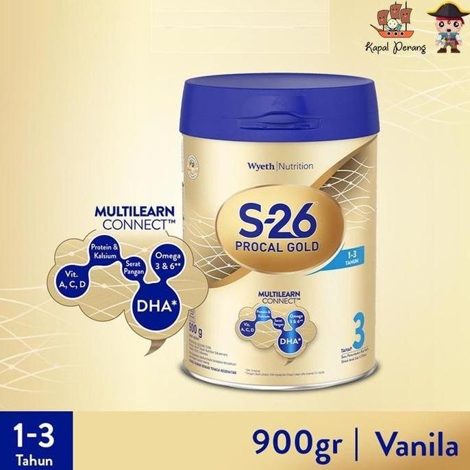 

terbaru s-26 procal gold tahap 3 900gr vanila - susu bubuk formula anak