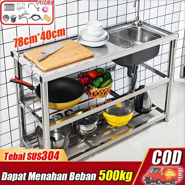 ''Terlaris" Wastafel Portable Bak Cuci Piring Portable Cuci Piring Panjang Paket Lengkap Kitchen Sin