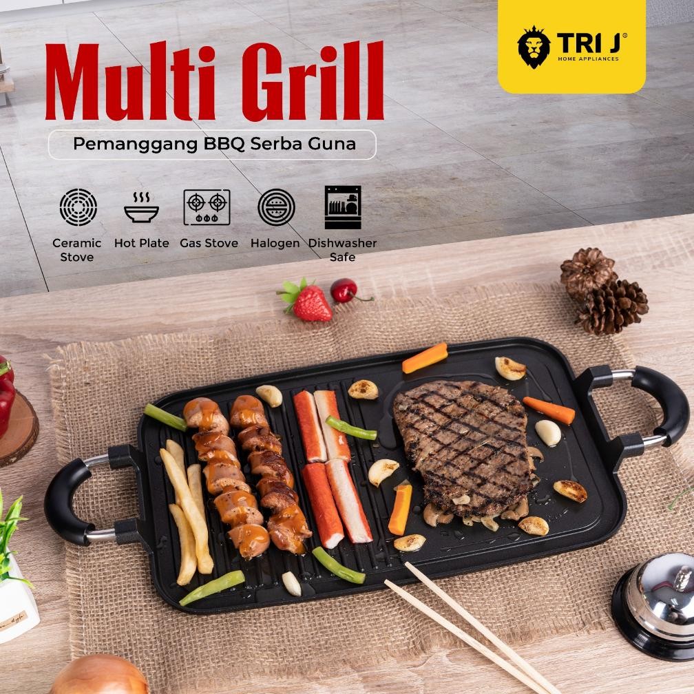 Multi Grill Tri J - BBQ Grillpan Panggangan Serbaguna Alat Panggang