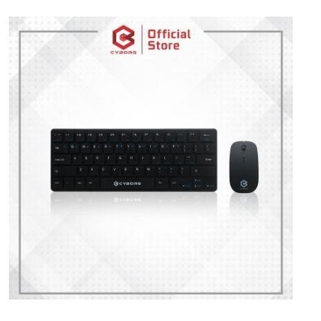 Keyboard mouse cyborg wireless mini membrane optical 3d ckw200 ckw-200 Terlaris