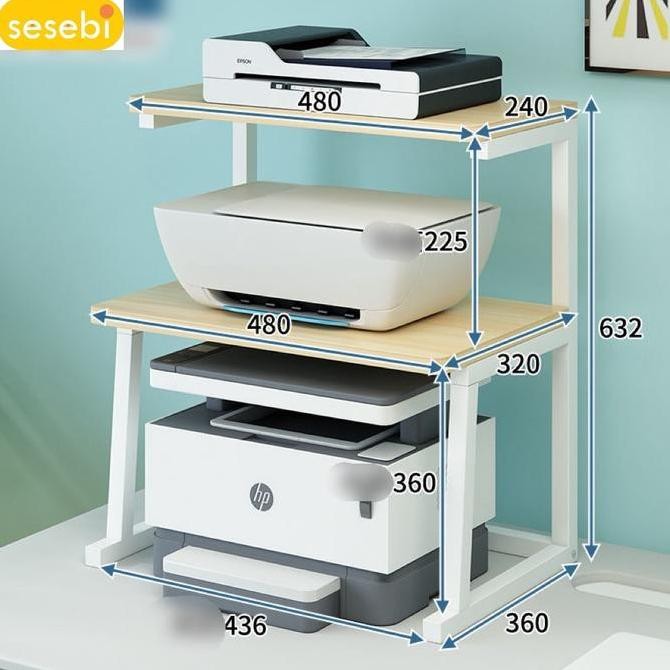 SESEBI Rak Meja Printer 2 Tingkat Serba Guna PS