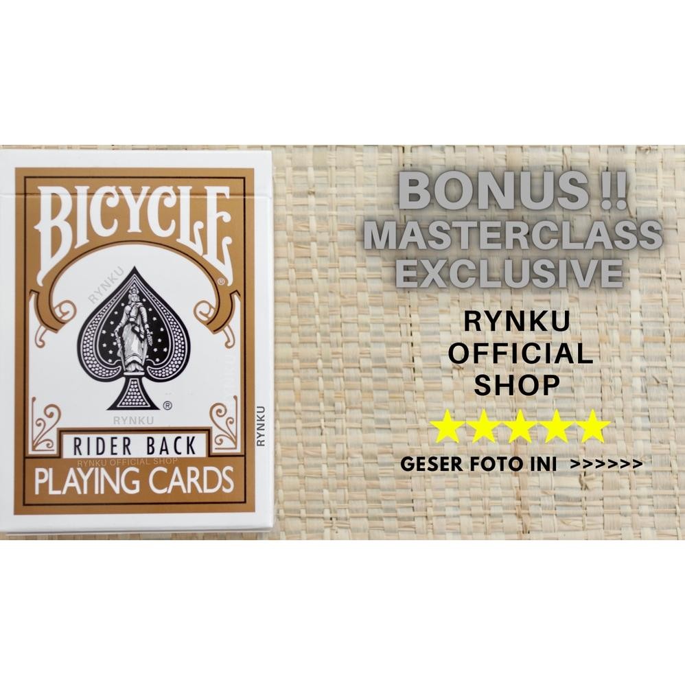 ''Terlaris" Kartu Remi Bicycle Gold Back Playing Card - Punggung Emas + Bonus
