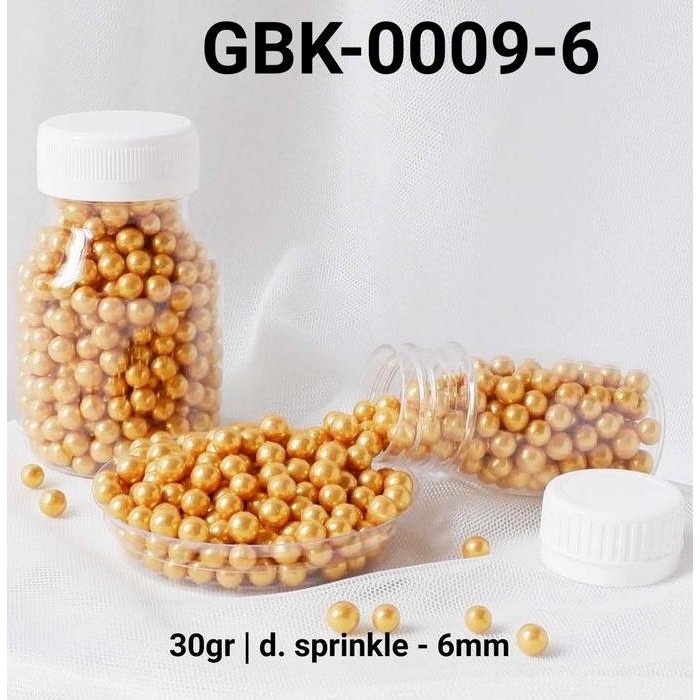 

*$*$*$*$] GBK-0009-6 Sprinkles sprinkle sprinkel 30 gram mutiara emas