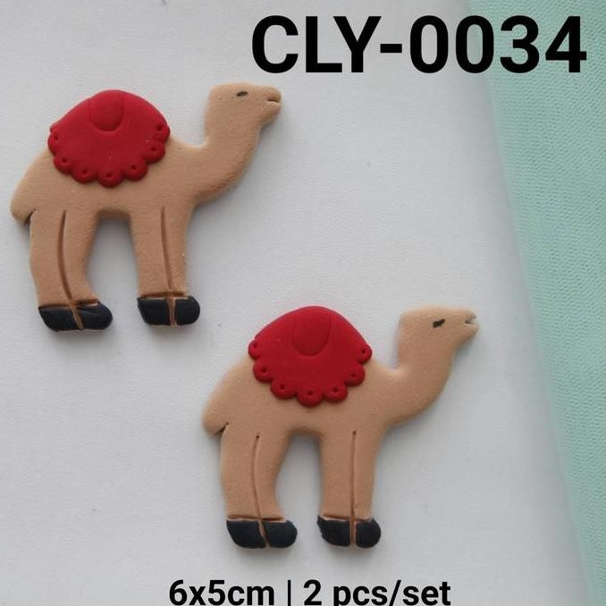 :<:<:<:<] CLY-0034 Cake topper hiasan kue clay lebaran idul fitri unta