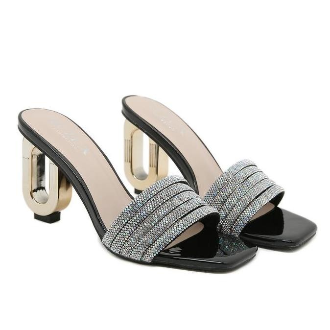 Bozka Collection sandal pesta mewah Lisa heels gold Wanita